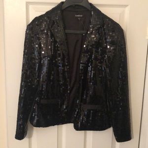 Bebe black sequins blazer